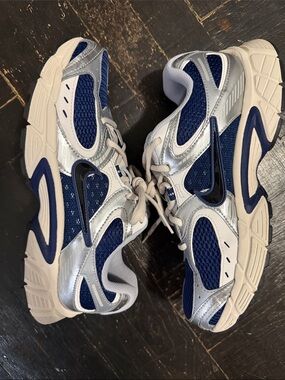 Nike Kids Navy and Silver Running Sneakers